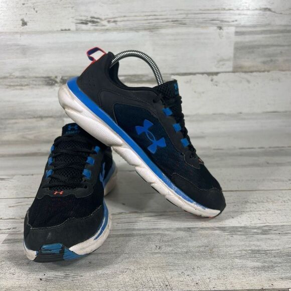 Under Armour Women's Logo Shoes Athletic Running Blue Black Lace Up Size 8.5 - Picture 6 of 8